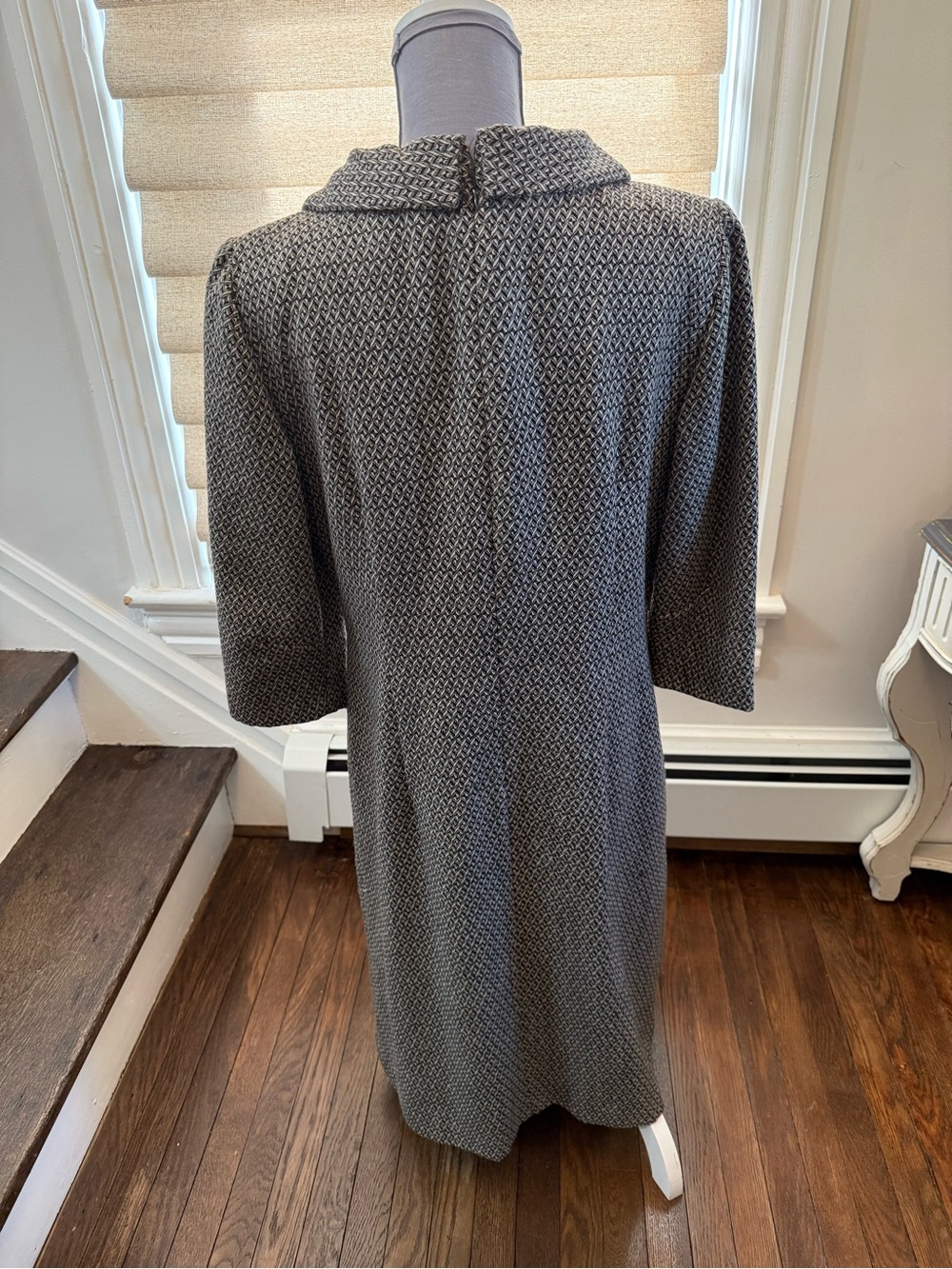 Talbots Gray Textured Wool Blend Sheath Dress Size 14 - Picture 4 of 7